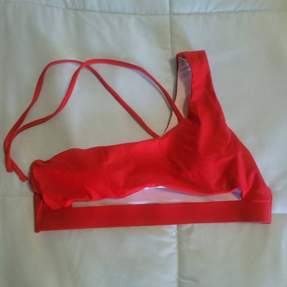 Red Women's Bathing Suit Top